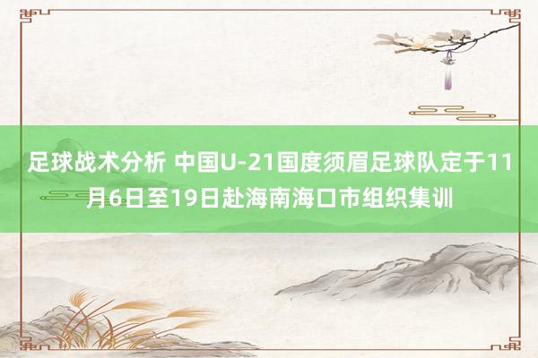 足球战术分析 中国U-21国度须眉足球队定于11月6日至19日赴海南海口市组织集训