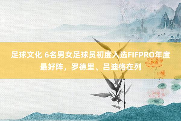 足球文化 6名男女足球员初度入选FIFPRO年度最好阵，罗德里、吕迪格在列