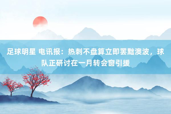 足球明星 电讯报：热刺不盘算立即罢黜澳波，球队正研讨在一月转会窗引援