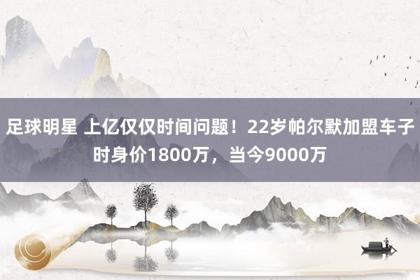 足球明星 上亿仅仅时间问题！22岁帕尔默加盟车子时身价1800万，当今9000万